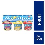 Danone Nutriday Low Fat Strawberry Banana & Granadilla Fruit Yoghurt 6 Pack