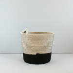 Mia Melange - Large Planter - Liquorice White & Black - 21CM