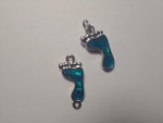 Abalone Shell Plated Foot Pendant SX22