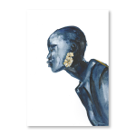 Mbali Blue Art Print - A4