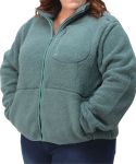 Ladies Teddy Fleece Jacket - 6XL Teal