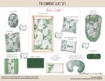 Cot Duvet Bedding Patchwork Leaf Set Neutral