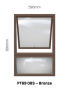 Top Hung Aluminium Window Bronze With Obscure Glass PT69 1 Vent W600 X H900MM