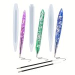 1PC Diy Handmade Ball Point Pen Silicone Mold Epoxy Resin Ball Point Pen Mold Resin Epoxy Mold Used For Diy Handicraft Decoratio