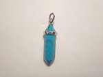 Howlite Dark Blue Point Pendant F229