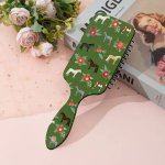 Dark Green Equine Pattern Brush EB3