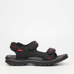 Urbanart Glide 1 Faux Nubuck Sandal - Black - Black 8