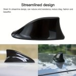 1PC Car Shark Fin Antenna Weather-proof Cute Fin Shape Auto Roof Aerial Base Self Adhesive Radio Signal Base Universal Vehicle A