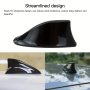 1PC Car Shark Fin Antenna Weather-proof Cute Fin Shape Auto Roof Aerial Base Self Adhesive Radio Signal Base Universal Vehicle Accessories For Most Cars