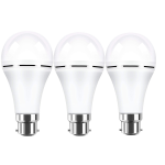 3 X Rechargeable LED Emergency Bulb-daylight 9W-B22