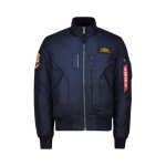 Alpha Industries Mens Engine Jacket In Navy - Navy 3XL