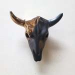Cow Skull Medium - Black bronze