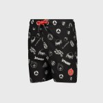 Airwalk Kids Flip Aop Shorts Black - M Black