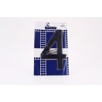 Number 4 Plastic Sign Black Mackie 200MM