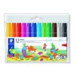 Staedtler Jumbo Fibre Tip Pens Wallet Of 12