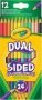 Crayola Dual Sided Pencil Crayons Pack Of 12 Assorted Colours