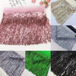 Sparkling Sequin Tassel Fringe Trim 72-INCH Pack For Diy Fashion And Costume Design Sewing Accessory For Curtains Apparel & Part