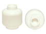 Parts Minifigure- Head Plain - Hollow Stud 3626C - White