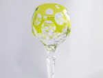 Coloured Crystal Wine Goblet Reseda light Green Each