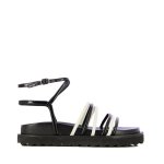 Strappy Platform Sandal -black white