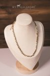 Gold And Turquiose Cube Necklace