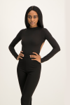 Gwen Open Back Bodysuit - Black - XS