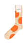 Mens Printed Socks -orange/ Oatmeal - Nosize