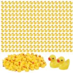 Gadiedie 260PCS MINI Resin Ducks Miniature Figures Fairy Garden Duck Tiny Resin Duck For Home Hide Prank Game Dollhouse Decor Aq