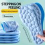 1PAIR Massage Memory Foam Insoles For Shoes Sole Breathable Cushion Sport Running Insoles For Feet Orthopedic Insoles