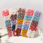 10PCS Morandi Pastel Bow Hair Clips For Girls - Perfect For Parties Ponytails & Travel - Sweet Fashion Accessories Assorted Colo
