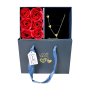Luxury Rose And Golden Heart Necklace Gift Set - Romantic Love Box