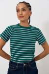 Fitted Rib Striped T-Shirt - XL Multi Stripe