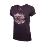 WLA161 Graphite Vintage Ombre Bouquet Ladies Tee - 3XL