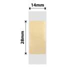 NB640 - - D11 D101 D110 H1S - 14X28MM - 205 Round Gold Transparent Labels