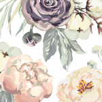 Roses And Peonies Pvc Table Runner