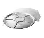 Round Caterware With Divisions Silver