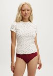 Cotton On Pointelle Rib Sleep Tee - Rose Scarlet