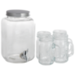 Glass Dispenser Set 5 Piece