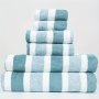 6PCS Striped Pattern Towel Set Household Coral Fleece Towel Soft Face Towel Bath Towel Absorbent Towels For Bathroom Bath Towel & Hand Towel & Washcloth Bathroom Supplies