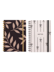 A5 Spiral Bound Notebook Assorted - None Brown