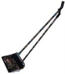 Totally Long Broom And Stand Up Dustpan Set Black Floral