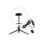 10 Inch Dimmable LED Ring Light With Shutter Tripod Cell Phone Holder