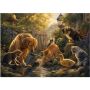 Puzzles For Adults 1000 Pieces Garden Dog And Cats Jigsaw Puzzle