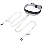 Fifty Shades Of Grey - Play Nice Satin & Lace Collar & Nipple Clamps