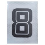 Reflective Sheeting Number 8 Black And White 12CM
