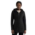 2-TEXTURED Hooded Puffer Jacket - Black L