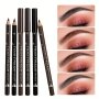 3PCS Eyeliner & Brow Pencil Waterproof And Sweat Proof Multifunctional Makeup Pen Set Long Lasting Perfect Eyebrows Natural Matte Professional Women's Eye Makeup Pen