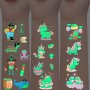 10 Sheets Of Cute Glow-in-the-dark Temporary Tattoos 116 Mixed Style Patterns Glow-in-the-dark Tattoo Stickers Cartoon Unicorn Pirate Fake Tattoo Stickers Suitable As Party Birthday Festival Gifts