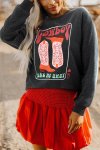 Carbon Grey Cowboy Queen Card Drop Shoulder Graphic Sweatshirt - Carbon Grey XL UK14-16 SA38-40