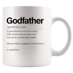 Godfather Definition Mug Godfather Gifts From Godchild Goddaughter For Baptism Ceramic Mug 11 Oz White 11 Oz